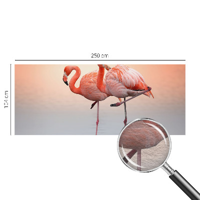 Foto tapeta za spavaću sobu s motivom nježnih flamingosa