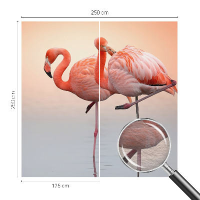 Foto tapeta za spavaću sobu s motivom nježnih flamingosa