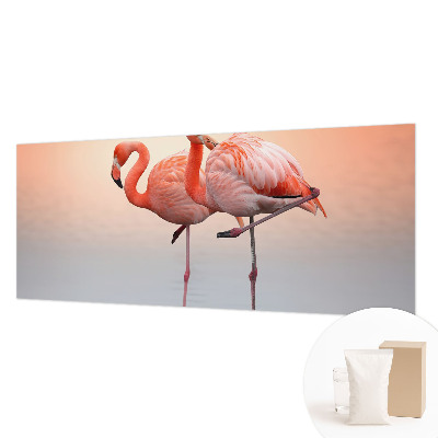 Foto tapeta za spavaću sobu s motivom nježnih flamingosa