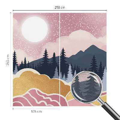 Foto tapeta za dnevni boravak s motivom ružičastog zalaska sunca