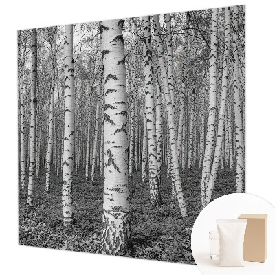 Foto tapeta za dnevni boravak s motivom breze u obliku šumske ilustracije