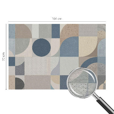 Foto tapeta za spavaću sobu s geometrijskim mozaikom