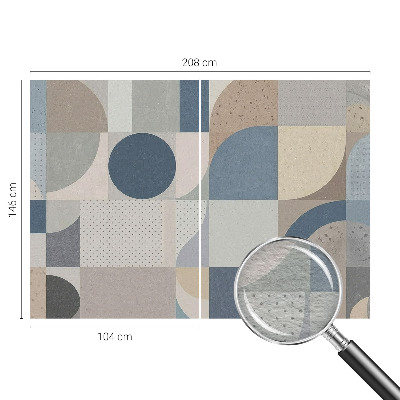Foto tapeta za spavaću sobu s geometrijskim mozaikom