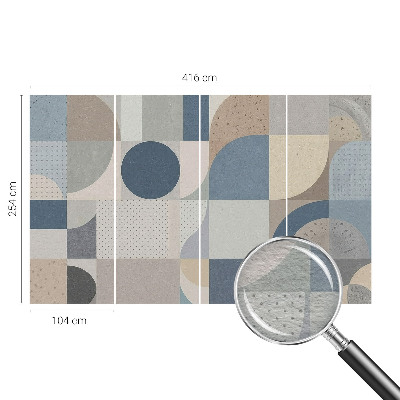 Foto tapeta za spavaću sobu s geometrijskim mozaikom