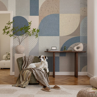 Foto tapeta za spavaću sobu s geometrijskim mozaikom