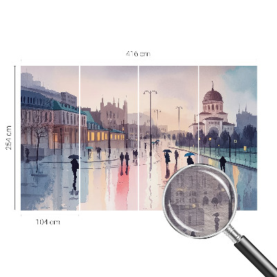 Visokokvalitetna fototapeta s motivom kišne šetnje