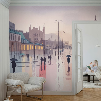Visokokvalitetna fototapeta s motivom kišne šetnje