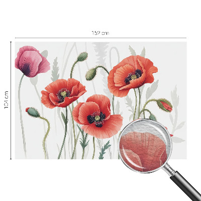 Zidna fototapeta od flisa s motivom crvenih makova
