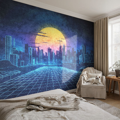 Fototapeta za spavaću sobu s futurističkim krajolikom