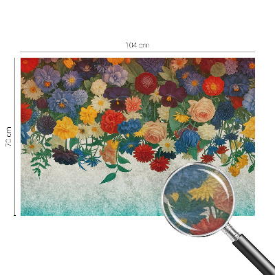 Zidna dekoracija fototapeta s motivom šarenog cvijeća