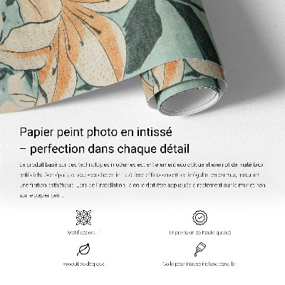 Zidna fototapeta od flisa s romantičnim motivom cvijeća