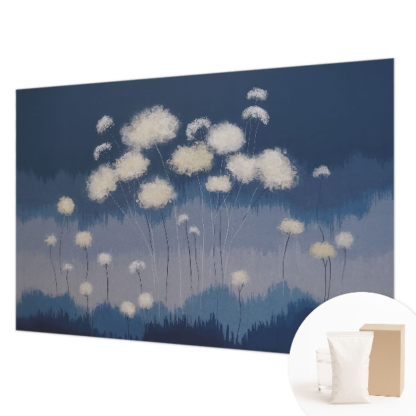 Foto tapeta po mjeri s motivom bijelih maslačaka