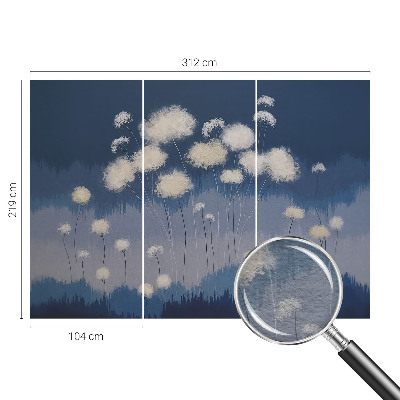 Foto tapeta po mjeri s motivom bijelih maslačaka