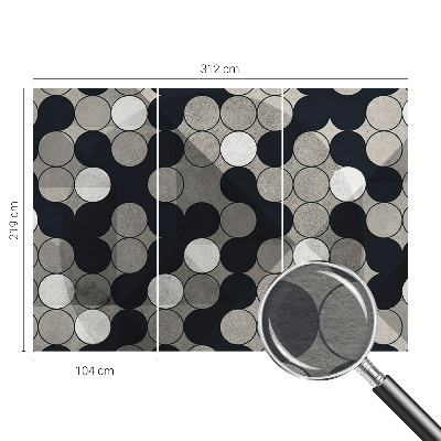 Fototapeta za dnevni boravak s motivom geometrijskih krugova
