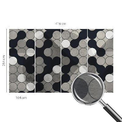 Fototapeta za dnevni boravak s motivom geometrijskih krugova