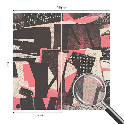 Zidna fototapeta od flisa s geometrijskim kolažom