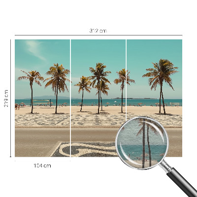 Vlies fototapeta s motivom plaže s palmama