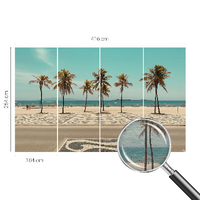 Vlies fototapeta s motivom plaže s palmama