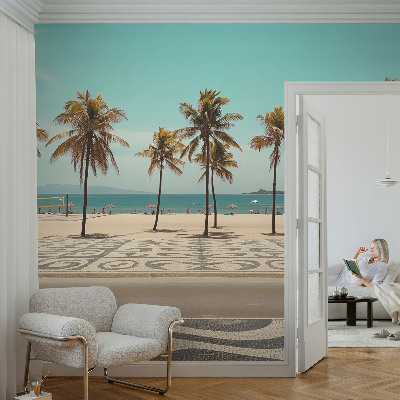 Vlies fototapeta s motivom plaže s palmama