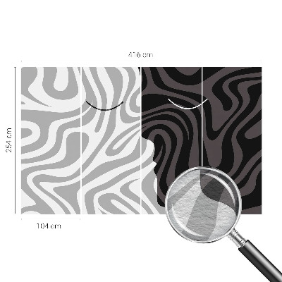 Zidna fototapeta od flisa s apstraktnim motivom lica