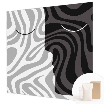 Zidna fototapeta od flisa s apstraktnim motivom lica