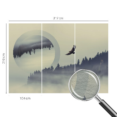 Foto tapeta za dnevni boravak s motivom šumskog krajolika