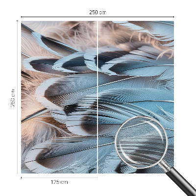 Vlies fototapeta za dječju sobu Plavo perje