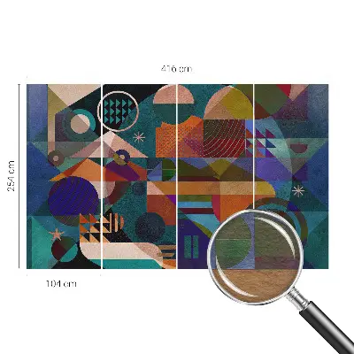 Foto tapeta po mjeri s motivom geometrijske umjetnosti