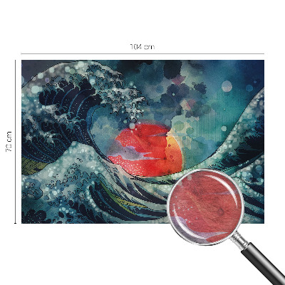 Foto tapeta za spavaću sobu s uzorkom oceanskog istočnog motiva