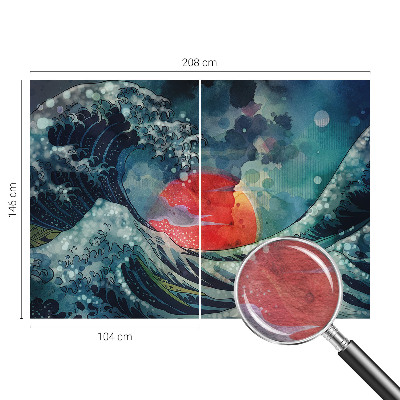 Foto tapeta za spavaću sobu s uzorkom oceanskog istočnog motiva