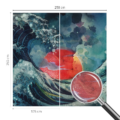 Foto tapeta za spavaću sobu s uzorkom oceanskog istočnog motiva