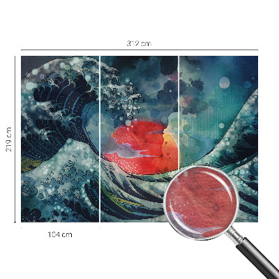 Foto tapeta za spavaću sobu s uzorkom oceanskog istočnog motiva