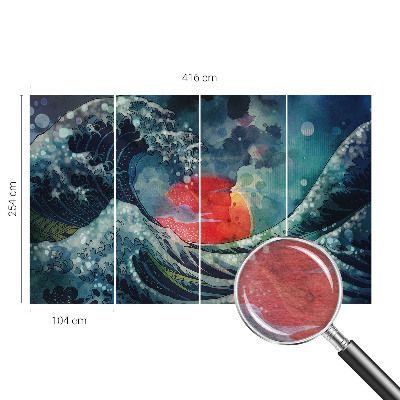 Foto tapeta za spavaću sobu s uzorkom oceanskog istočnog motiva