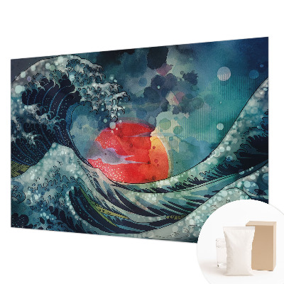 Foto tapeta za spavaću sobu s uzorkom oceanskog istočnog motiva