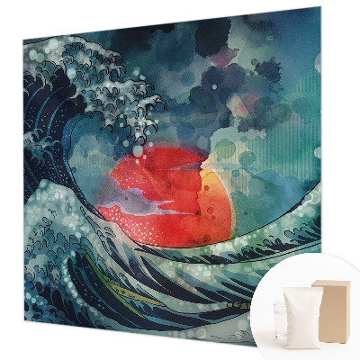 Foto tapeta za spavaću sobu s uzorkom oceanskog istočnog motiva