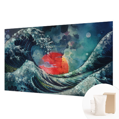 Foto tapeta za spavaću sobu s uzorkom oceanskog istočnog motiva