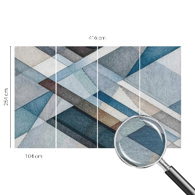 Zidna fototapeta od flisa s apstraktnim geometrijskim motivom