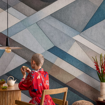 Zidna fototapeta od flisa s apstraktnim geometrijskim motivom