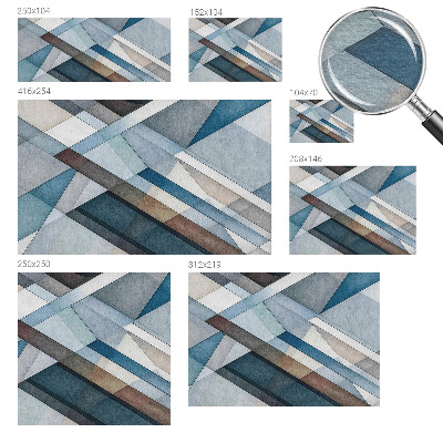 Zidna fototapeta od flisa s apstraktnim geometrijskim motivom