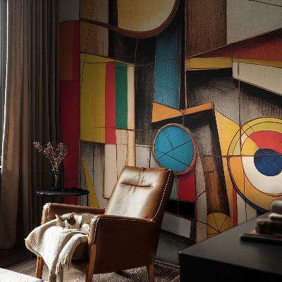 Zidna foto tapeta s motivom geometrijskih uzoraka