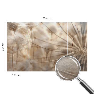 Zidna fototapeta od flisa s motivom suptilnih maslačaka