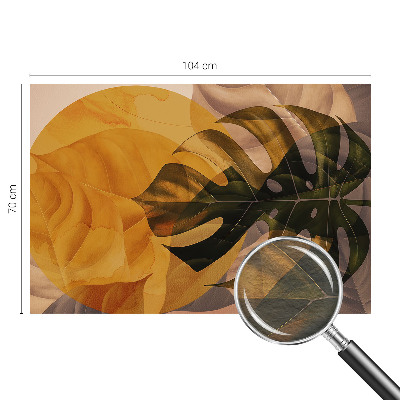 Foto tapeta za dnevni boravak s motivom apstraktnog lišća