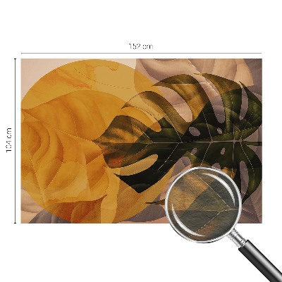 Foto tapeta za dnevni boravak s motivom apstraktnog lišća