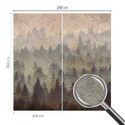 Zidna fototapeta s motivom šumske magle