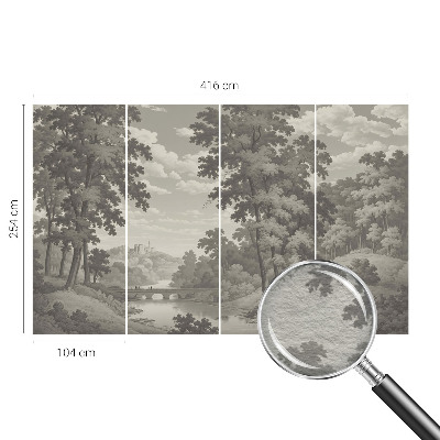 Vlies fototapeta za dječju sobu s motivom dvorca i mosta