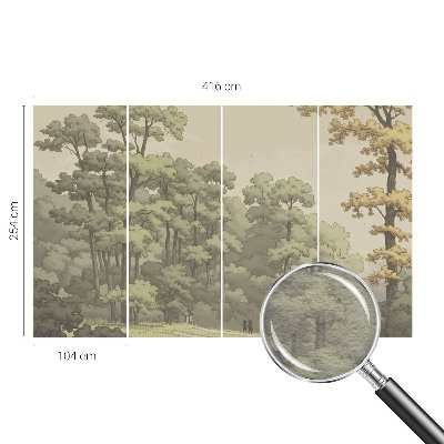 Moderna fototapeta sa slikom šumske idile