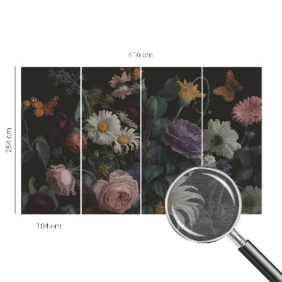 Foto tapeta za spavaću sobu s elegantnim cvjetnim motivom