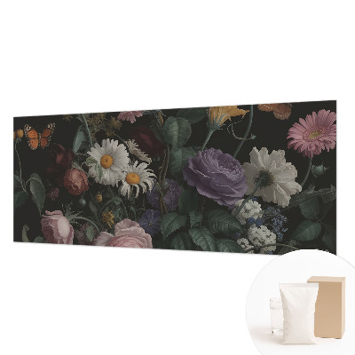 Foto tapeta za spavaću sobu s elegantnim cvjetnim motivom