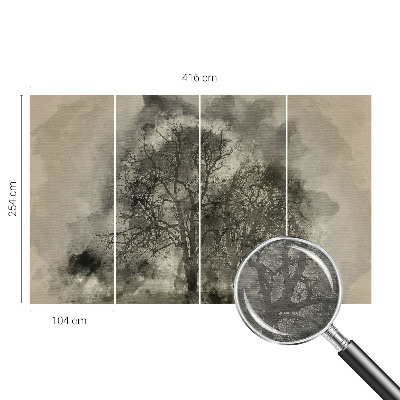 Fototapeta s tiskom s motivom tajanstvenih stabala