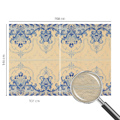 Fototapeta s tiskom s plavim ukrasnim motivom